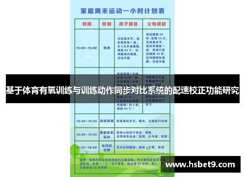 基于体育有氧训练与训练动作同步对比系统的配速校正功能研究